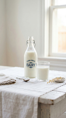 JPG 편집이미지 창문 탁자 유리병 잔 한잔 농장 우유 흰색 우유병 편집실사 AI포토 AI콘텐츠 1 식기 컬러 가구 농업 병_용기 유제품 CG 파일형식