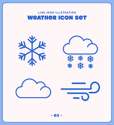 아이콘 선 겨울 바람 날씨 파란색 눈 눈송이 기온 2D아이콘 AI파일 자연요소 계절 컬러 파일형식 벡터