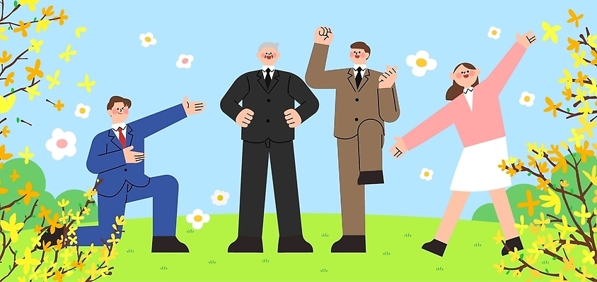 손 여자 남자 꽃 행복 일러스트 함께함 미소 웃음 여러명 야외 여름 봄 즐거움 국내일러스트 AI파일 식물 계절 감정 다수 컨셉 표정 사람 신체부위 파일형식 벡터