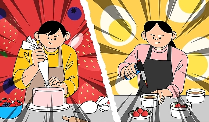 손 여자 남자 과일 일러스트 디저트 요리 장식 제과 케이크 주방 작업 중앙 준비 만들기 제빵 크렘브륄레 국내일러스트 AI파일 음식 모션 사람 신체부위 제과제빵 파일형식 벡터