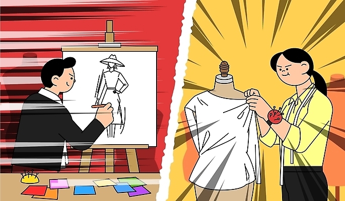 모양 손 옷 여자 패션 남자 일러스트 탁자 아이디어 작업 마네킹 패션디자이너 그림 의상디자인 창작 스타일 국내일러스트 AI파일 디자인 가구 컨셉 사람 신체부위 디자이너 파일형식 벡터