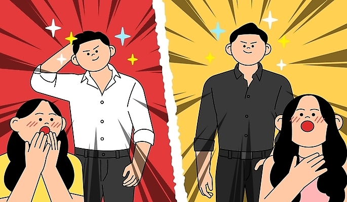 컨셉 모션 표정 말하기 사람 신체부위 파일형식 벡터 반하는 반짝임 대화 남자 여자 손 웃음 얼굴 AI파일 일러스트 국내일러스트