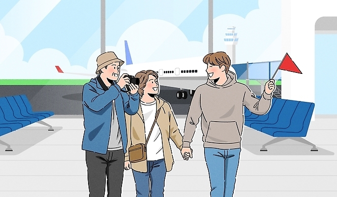 여행 의자 일러스트 비행기 웃음 사람 촬영 깃발 공항 어버이날 즐거움 효도 효도관광 터미널 국내일러스트 AI파일 기념일 감정 가구 컨셉 항공교통 교통시설 대중교통 표정 파일형식 벡터