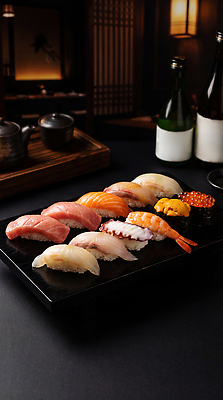 JPG 편집이미지 접시 음식 주류 어류 요리 일본 식사 초밥 해물요리 맛 해산물 편집실사 AI포토 AI콘텐츠 식기 아시아 음료 컨셉 수중동물 CG 일본음식 파일형식