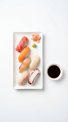 JPG 편집이미지 접시 음식 요리 식사 초밥 회 고추냉이 해산물 간장 생강 회식 일본음식 편집실사 AI포토 AI콘텐츠 식기 채소 양념 CG 파일형식