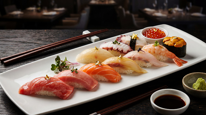 JPG 편집이미지 음식 젓가락 탁자 새우 어류 요리 식사 초밥 양념 메밀국수 해산물 오징어 일본음식 편집실사 AI포토 AI콘텐츠 가구 연체동물 수저 갑각류 수중동물 면류 CG 파일형식