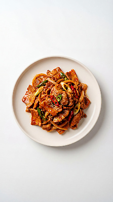 JPG 편집이미지 접시 한식 채소 고추 양파 육류 요리 식사 매움 레시피 돼지불고기 편집실사 AI포토 AI콘텐츠 식기 음식 식재료 맛 CG 불고기 파일형식