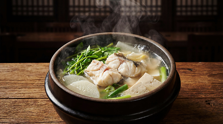 JPG 편집이미지 한식 채소 재료 따뜻함 어류 요리 해산물 뚝배기 국물 건강식 대구탕 편집실사 AI포토 AI콘텐츠 음식 수중동물 CG 탕 파일형식