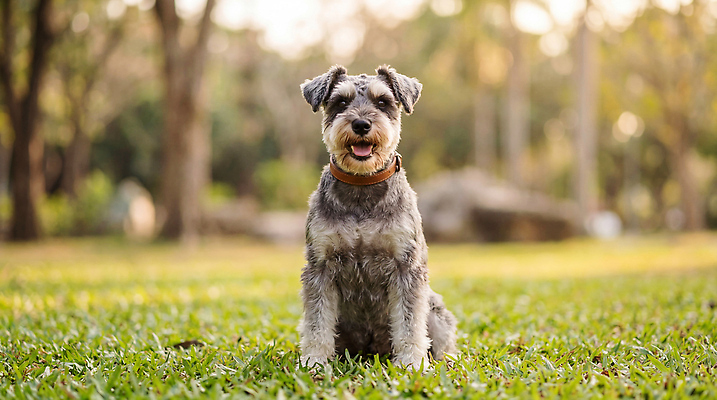 JPG 나무 동물 편집이미지 공원 앉기 초원 반려동물 햇빛 산책 강아지 슈나우저 편집실사 AI포토 AI콘텐츠 식물 공공시설 모션 휴식 빛 개 CG 파일형식