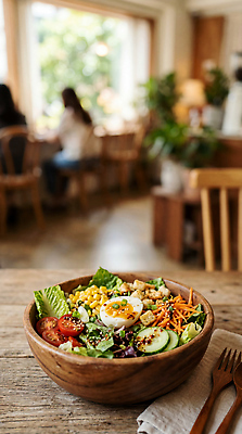 JPG 편집이미지 음식 다이어트 채소 탁자 건강 레스토랑 계란 식사 카페 샐러드 메뉴 편집실사 AI포토 AI콘텐츠 가구 상점 식당 알 CG 파일형식