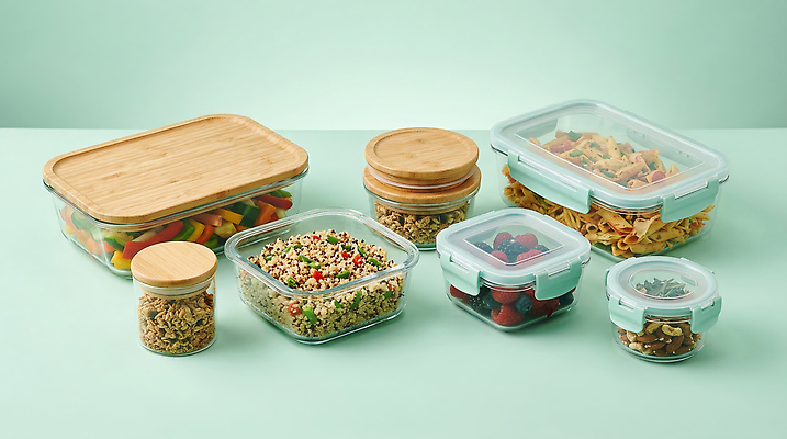 JPG 편집이미지 음식 과일 재료 유리 파스타 건강 주방 식사 샐러드 견과류 저장 정리 밀폐용기 편집실사 AI포토 AI콘텐츠 재질 서양음식 용기_그릇 CG 파일형식