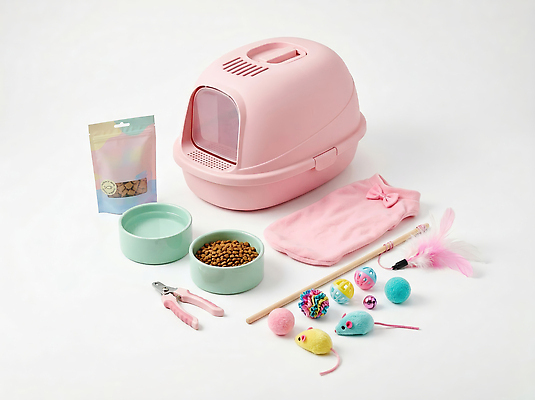 JPG 동물 편집이미지 분홍색 공 반려동물 세트 장난감 고양이 먹이 오브젝트 화장실 밥그릇 손톱깎이 쥐모양 고양이낚시대 동물옷 애묘간식 편집실사 AI포토 AI콘텐츠 모양 그릇 옷 컬러 포유류 미용용품 CG 파일형식 애묘용품