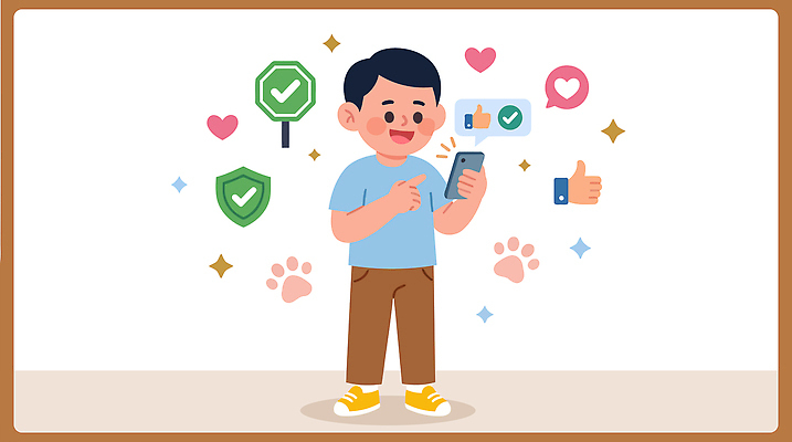 남자 인터넷 일러스트 스마트폰 디지털 하트 즐거움 긍정 소통 소셜미디어 좋음 국내일러스트 AI파일 모양 감정 컨셉 사람 핸드폰 스마트기기 파일형식 벡터