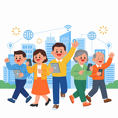 행복 일러스트 모바일 거리 기술 대화 여러명 생활 친구 스마트폰 태블릿 걷기 모임 도시 그룹 연결 스마트 즐거움 지역 민원상담실 민원 국내일러스트 AI파일 감정 다수 컨셉 관계 모션 말하기 사람 전자제품 핸드폰 스마트기기 요청 신고 파일형식 벡터