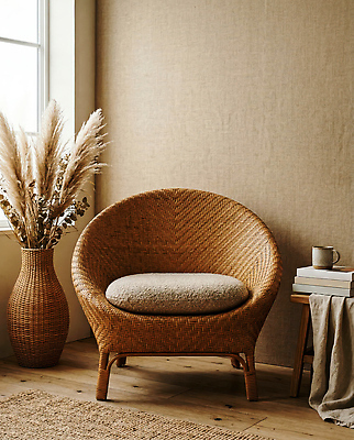 JPG 나무 식물 편집이미지 의자 휴식 생활 인테리어 꽃병 공간 방 풀 편안함 오브젝트 편집실사 AI포토 AI콘텐츠 디자인 꽃 가구 컨셉 감각 CG 파일형식