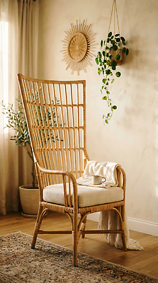 JPG 식물 편집이미지 가구 거실 의자 휴식 바닥 실내 인테리어 분위기 편안함 담요 편집실사 AI포토 AI콘텐츠 디자인 생활용품 컨셉 내부 감각 CG 파일형식