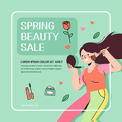 손 여자 꽃 컬러 일러스트 장신구 화장 뷰티 세일 봄 화장품 거울 알림 즐거움 국내일러스트 AI파일 식물 계절 감정 사람 신체부위 파일형식 벡터