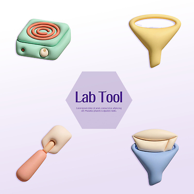 PSD 편집이미지 과학 기술 실험기구 실험 도구 실험실 깔대기 편집3D 3D 파일형식