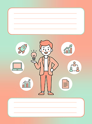 남자 일러스트 비즈니스 전구 성공 그래프 아이디어 청년 컴퓨터 자료 로켓 성장 목표 계획 문서 기회 전략 창의성 창업지원 국내일러스트 AI파일 컨셉 사람 성인 전자제품 지원 파일형식 벡터