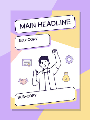 남자 돈 일러스트 비즈니스 성공 웃음 청년 축하 수상_상을받음 계약 준비 문서 증명서 창업지원 국내일러스트 AI파일 컨셉 표정 사람 성인 재산 지원 파일형식 벡터