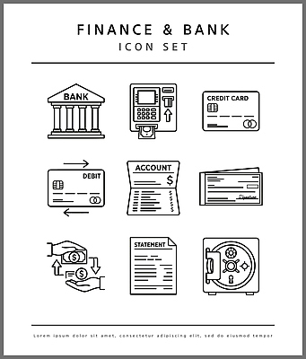 돈 일러스트 안전 금융 거래 신용카드 보고서 은행 문서 계좌 국내일러스트 AI파일 경제 재산 파일형식 벡터