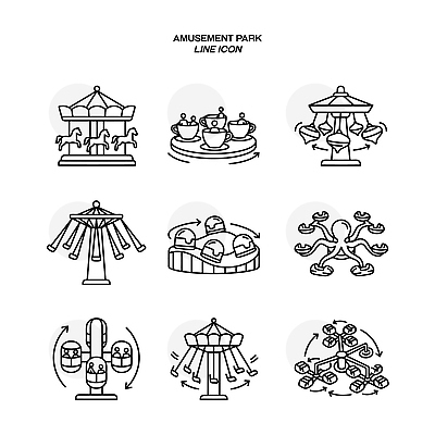 어린이 일러스트 가족 놀이 친구 테마파크 놀이공원 놀이기구 즐거움 대관람차 회전목마 스릴 회전그네 국내일러스트 AI파일 감정 관계 사람 공간 파일형식 벡터