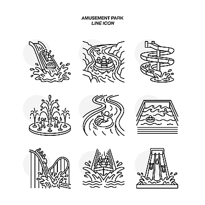 일러스트 가족 물놀이 여러명 여름 친구 수영 놀이공원 놀이기구 즐거움 분수 슬라이드 워터슬라이드 후룸라이드 국내일러스트 AI파일 계절 감정 다수 관계 놀이 사람 테마파크 수상스포츠 파일형식 벡터