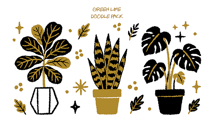 식물 화분 잎 일러스트 자연 인테리어 낙서 몬스테라 국내일러스트 AI파일 디자인 생태계 파일형식 벡터