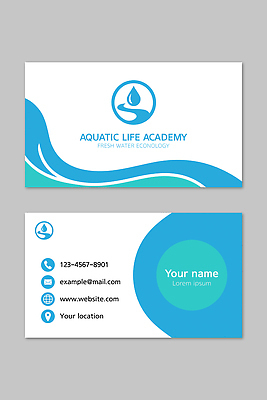 템플릿 디자인 교육 비즈니스 명함 생물 물 홈페이지 환경 수중동물 정보 이름 센터 주소 연락처 이미지템플릿 AI파일 자연요소 동물 파일형식 벡터