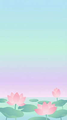 JPG 일러스트 자연 휴식 연꽃 풍경 물 햇빛 부처님오신날 연못 수면 수중식물 연잎 그라데이션 뷰티풀 국내일러스트 AI일러스트 AI콘텐츠 자연요소 식물 기념일 꽃 컨셉 잎 빛 생태계 파일형식