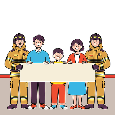 여자 남자 어린이 일러스트 가족 모션 협력 기념 웃음 안전 모임 판넬 소방관 지원 지역사회 국내일러스트 AI파일 관계 표정 사람 구조원 소방 파일형식 벡터