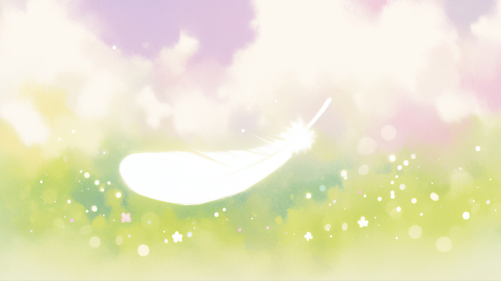 JPG 백그라운드 일러스트 하늘 수채화 풍경 평화 깃털 국내일러스트 AI일러스트 AI콘텐츠 컨셉 파일형식