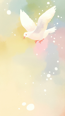 JPG 백그라운드 일러스트 하늘 수채화 평화 자유 비행 비둘기 국내일러스트 AI일러스트 AI콘텐츠 컨셉 조류 파일형식