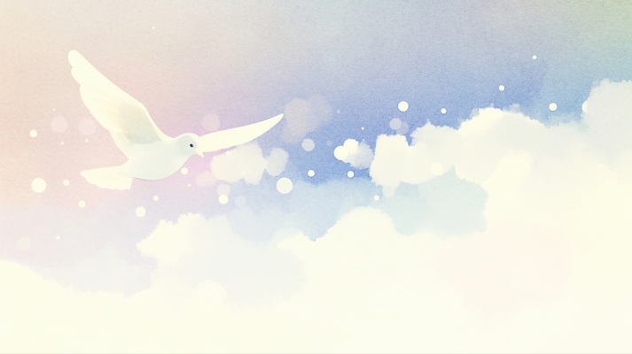 JPG 백그라운드 일러스트 하늘 수채화 풍경 평화 자유 비행 비둘기 국내일러스트 AI일러스트 AI콘텐츠 컨셉 조류 파일형식
