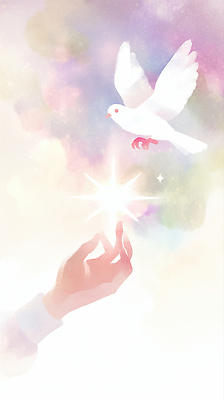 JPG 손 상징 일러스트 하늘 수채화 평화 희망 자유 비행 비둘기 국내일러스트 AI일러스트 AI콘텐츠 감정 컨셉 조류 신체부위 파일형식
