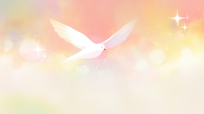 JPG 백그라운드 일러스트 하늘 수채화 풍경 평화 비행 비둘기 국내일러스트 AI일러스트 AI콘텐츠 컨셉 조류 파일형식