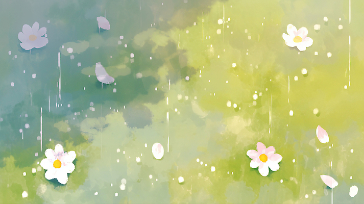 JPG 꽃잎 꽃 백그라운드 잎 일러스트 자연 수채화 풍경 여름 봄 비 소나기 국내일러스트 AI일러스트 AI콘텐츠 자연요소 식물 계절 날씨 생태계 파일형식
