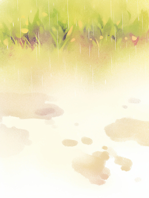 JPG 일러스트 자연 날씨 수채화 풍경 잔디 여름 환경 비 발자국 땅 소나기 국내일러스트 AI일러스트 AI콘텐츠 자연요소 식물 계절 자국 생태계 파일형식