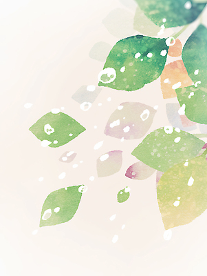 JPG 백그라운드 일러스트 자연 나뭇잎 수채화 비 빗방울 소나기 국내일러스트 AI일러스트 AI콘텐츠 자연요소 잎 날씨 비_날씨 생태계 파일형식