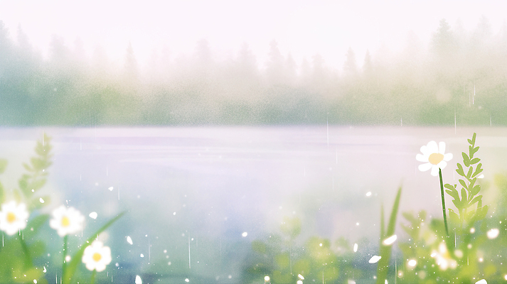 JPG 꽃 일러스트 자연 아침 수채화 풍경 여름 흙 안개 연못 비 소나기 국내일러스트 AI일러스트 AI콘텐츠 주간 자연요소 식물 계절 날씨 생태계 파일형식