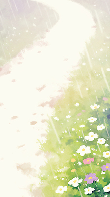 JPG 꽃 일러스트 자연 날씨 수채화 풍경 여름 햇빛 봄 비 빗방울 소나기 국내일러스트 AI일러스트 AI콘텐츠 자연요소 식물 계절 태양 비_날씨 생태계 파일형식