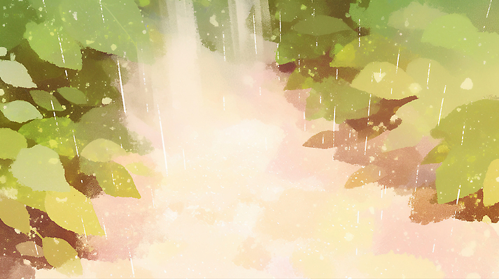 JPG 길 잎 일러스트 자연 수채화 풍경 여름 환경 비 숲 상쾌 소나기 국내일러스트 AI일러스트 AI콘텐츠 자연요소 식물 계절 감정 날씨 생태계 파일형식