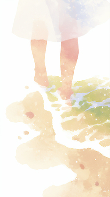 JPG 물결 어린이 모래 파도 바다 일러스트 자연 물놀이 사람 소녀 해변 물 여름 산책 국내일러스트 AI일러스트 AI콘텐츠 자연요소 계절 여자 놀이 휴식 생태계 파일형식