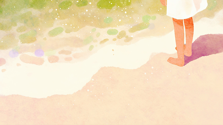 JPG 어린이 모래 바다 일러스트 자연 소녀 해변 물 여름 국내일러스트 AI일러스트 AI콘텐츠 자연요소 계절 여자 사람 생태계 파일형식