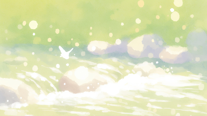 JPG 일러스트 자연 조류 물 여름 강 계곡 흐름 돌 풀 숲 시원함 국내일러스트 AI일러스트 AI콘텐츠 자연요소 동물 계절 컨셉 생태계 파일형식