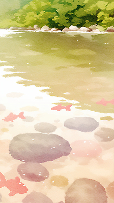 JPG 일러스트 자연 생물 풍경 물 여름 계곡 돌 바위 시원함 국내일러스트 AI일러스트 AI콘텐츠 자연요소 계절 생태계 파일형식