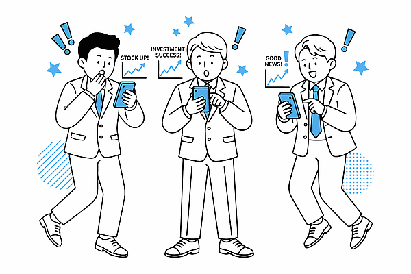 남자 일러스트 성공 그래프 금융 경제 스마트폰 놀람 기쁨 정보 소식 주식 투자 상승 반응 국내일러스트 AI파일 감정 컨셉 비즈니스 표정 사람 핸드폰 스마트기기 파일형식 벡터
