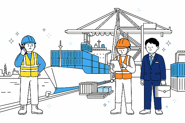 남자 산업 일러스트 노동자 직장 항구 화물 작업 비즈니스맨 컨테이너 문서 상업 반도체 통화 반도체산업 물류 소통 수출업 선박 국내일러스트 AI파일 직업 컨셉 수상교통 회사 비즈니스 교통시설 모션 사람 운송업 직장인 파일형식 벡터
