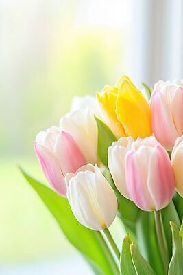 JPG 편집이미지 꽃 꽃다발 백그라운드 풍경 봄 튤립 보케 이미지편집 AI컴퓨터그래픽 AI콘텐츠 식물 계절 파일형식