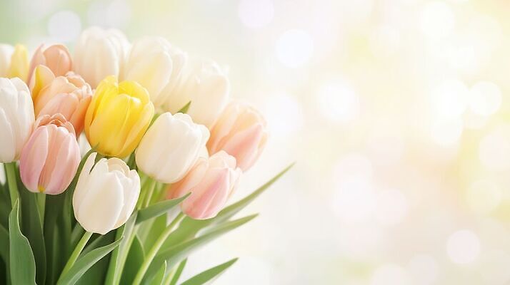 JPG 편집이미지 꽃 꽃다발 백그라운드 봄 튤립 보케 이미지편집 AI컴퓨터그래픽 AI콘텐츠 식물 계절 파일형식